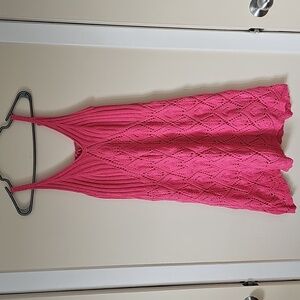 Ellison Crochet Pink Sleeveless Dress